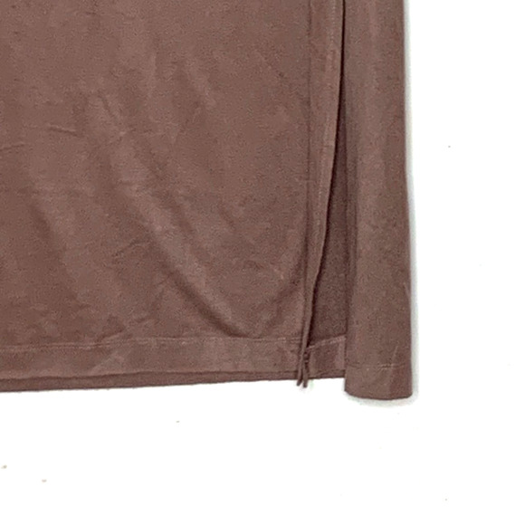 On The Road Dress Womens XSmall Brown Slit Jewel Neck Bohemian Cold Shoulder - Picture 6 of 8